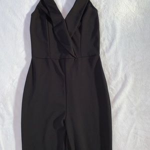 CHARLOTTE RUSSE BLACK FITTED JUMPSUIT